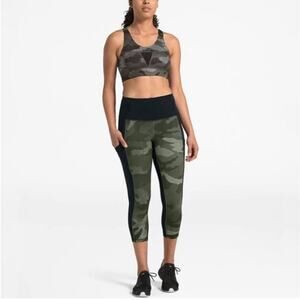 North Face high rise cropped camo leggings-size medium